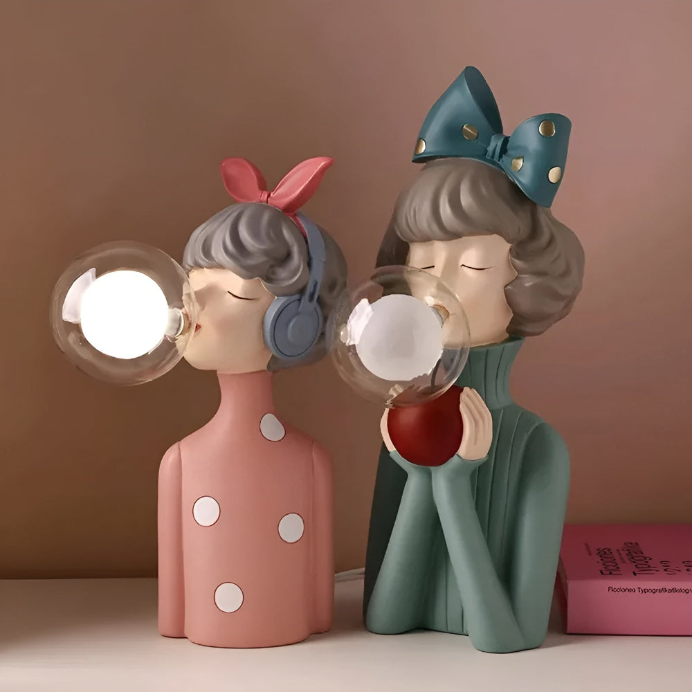 BubbleFairies | Lampe De Table Avec Quatuor De Statues Féeriques | Valuna