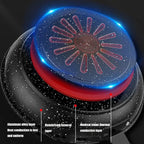 GastriQon | Poêle Antiadhésive En Pierre Maifan 30 Cm Avec Couvercle Pour Cuisinières À Gaz Et À Induction | Valuna