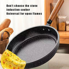 GastriQon | Poêle Antiadhésive En Pierre Maifan 30 Cm Avec Couvercle Pour Cuisinières À Gaz Et À Induction | Valuna