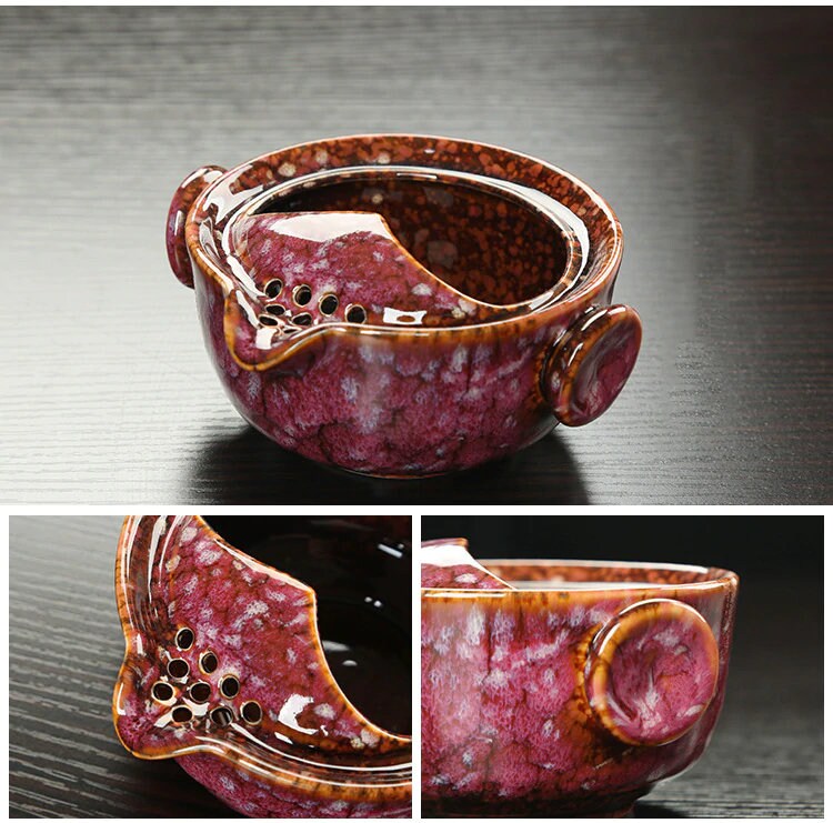 KuaiKe | Ensemble De Gaiwan En Céramique Pour Thé De Camping Kung Fu Avec Théière Et Tasse | Valuna