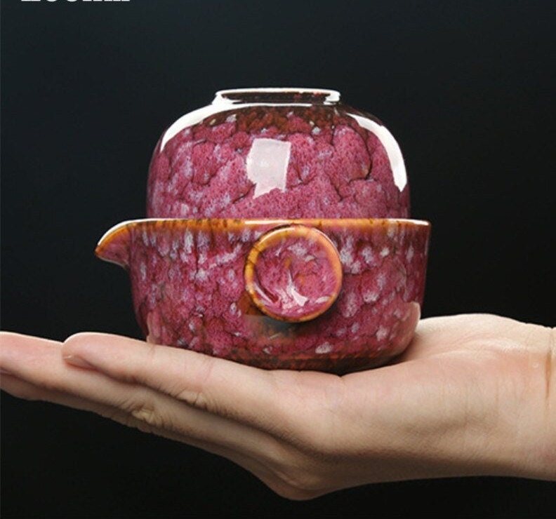 KuaiKe | Ensemble De Gaiwan En Céramique Pour Thé De Camping Kung Fu Avec Théière Et Tasse | Valuna