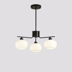 Lustre Bauhaus LED En Verre Dépoli Et Métal Pour Chambre - Valuna