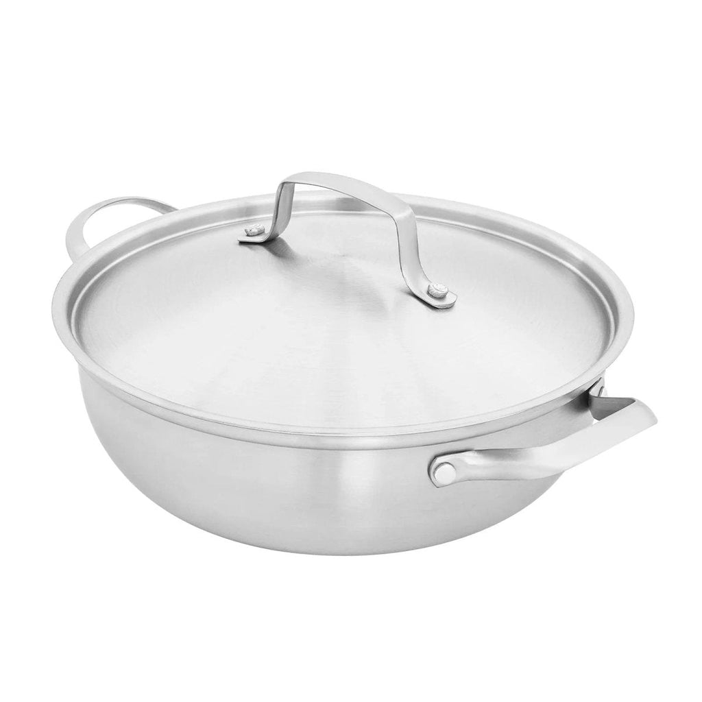 EcoHeat | Casserole En Acier Inoxydable 26 Cm Avec Répartition Uniforme De Chaleur | Valuna