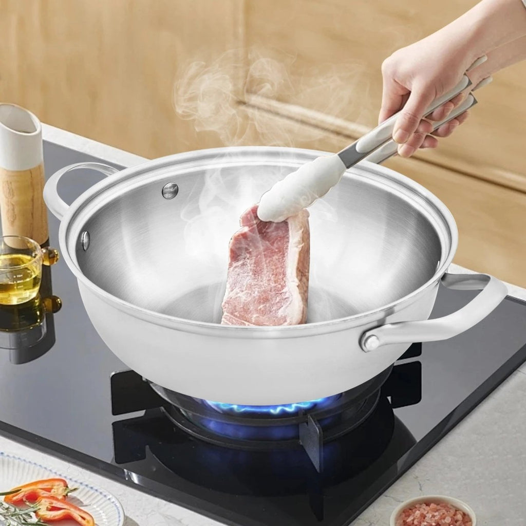 EcoHeat | Casserole En Acier Inoxydable 26 Cm Avec Répartition Uniforme De Chaleur | Valuna