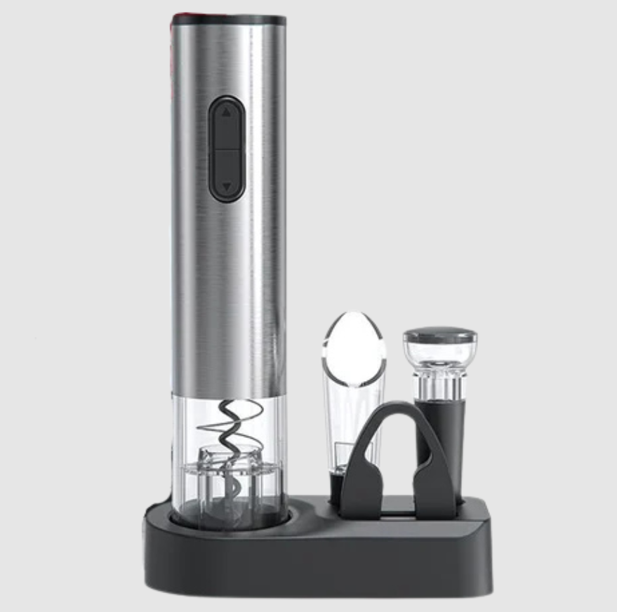 VinEase Ouvre‑Bouteille Électrique Automatique | Tire‑Bouchon à Bouton Unique pour Débouchage Facile | Valuna