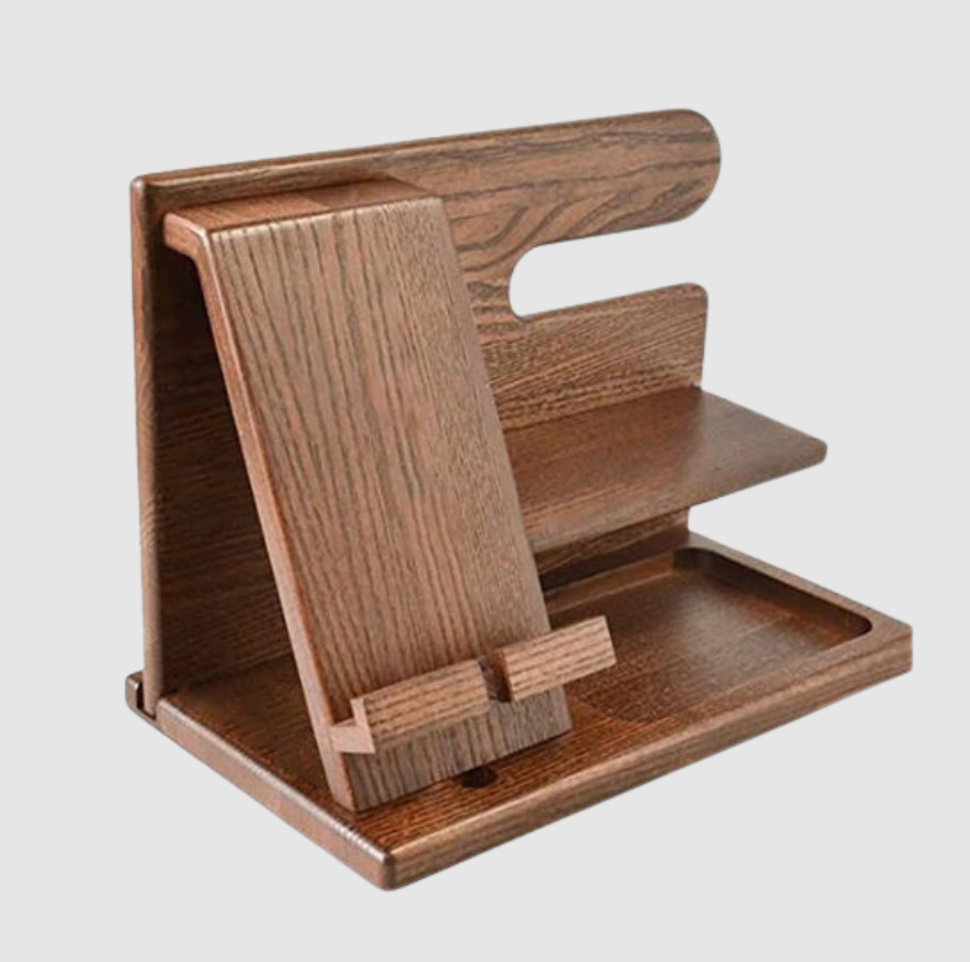 Oliver DeskMate Dock | Station de Chargement en Bois et Organisateur de Bureau | Valuna