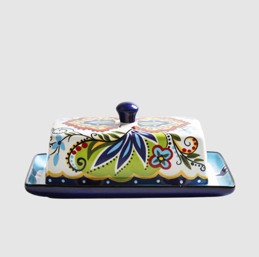 Hana Maslo Boîte à Beurre en Céramique | Coupe‑Beurre Couvert avec Couvercle | Valuna