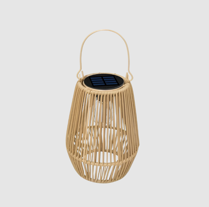 CageRattan Lampes Solaires | Lampes Solaires en Bambou - Lanterne Suspendue Étanche | Valuna