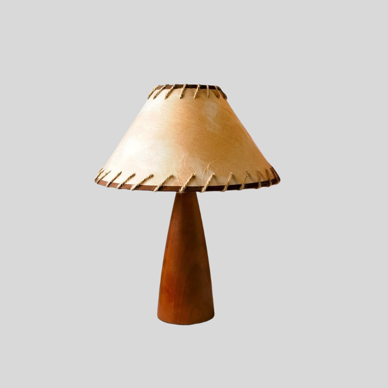 Lampe De Table En Bois Massif Avec Base - Valuna