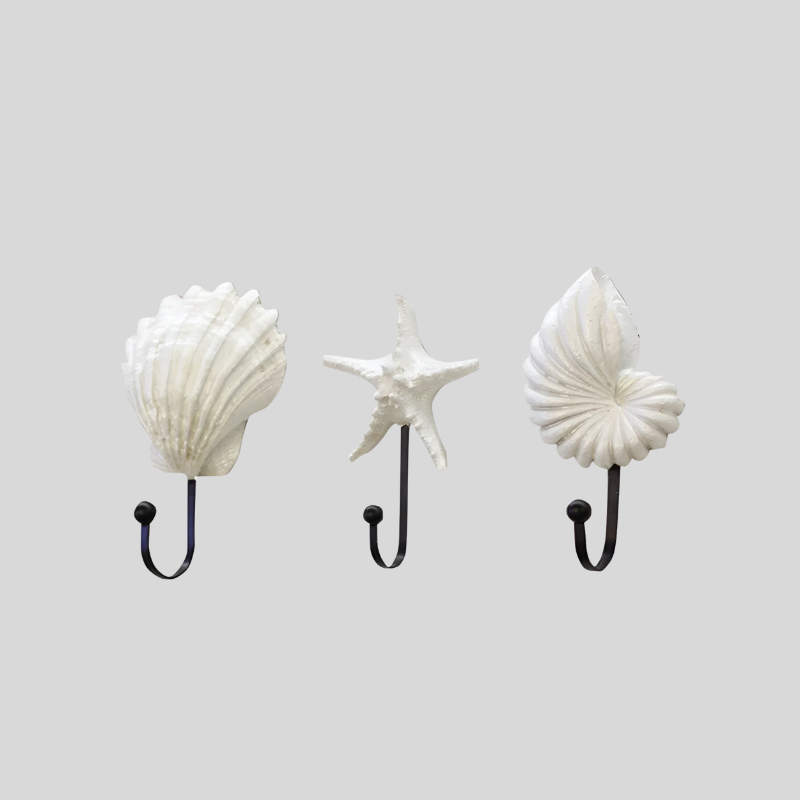 Crochet Murale En Métal Avec Finition Coquillage - Valuna