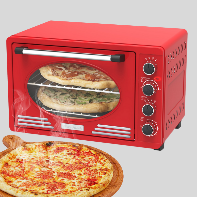 Four Électrique Inox 45L | Style Rétro Élégant | Valuna