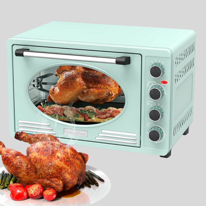 Four Électrique Inox 45L | Style Rétro Élégant | Valuna