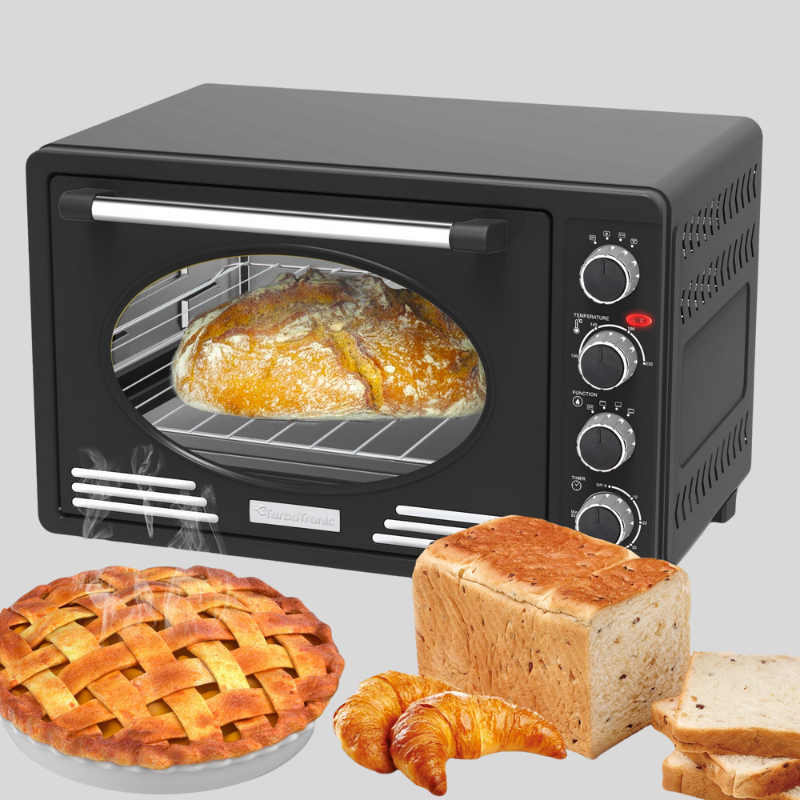 Four Électrique Inox 45L | Style Rétro Élégant | Valuna