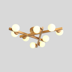 Bois Croisé | Lustre Plafond Moderne Multi-Ampoules Pour Chambre | Valuna