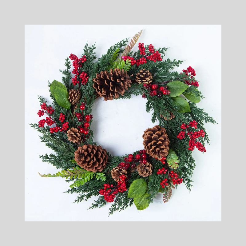 Baies Rouges | Couronnes De Noël Élégantes Pour Décoration Festive | Valuna