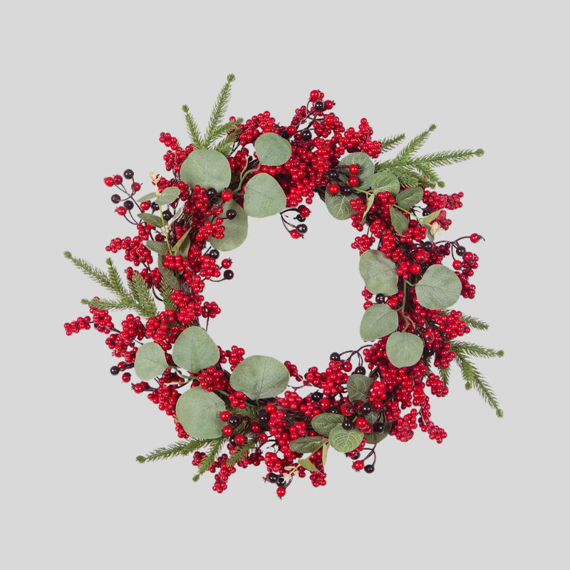 Baies Rouges | Couronnes De Noël Élégantes Pour Décoration Festive | Valuna