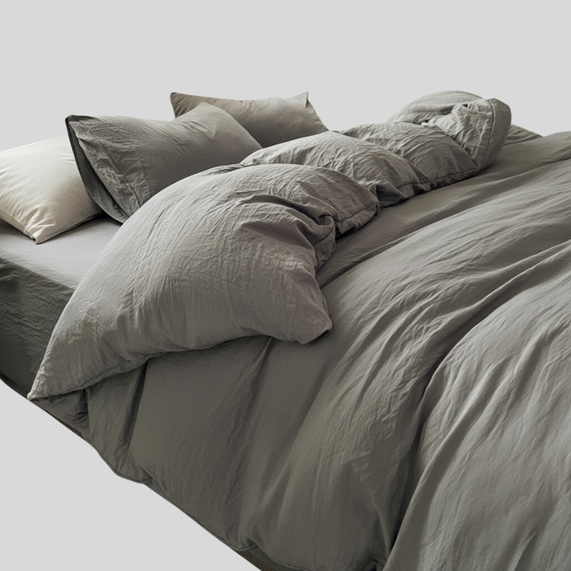 Coton Lavé | Ensemble De Literie Minimaliste Et Confortable | Valuna