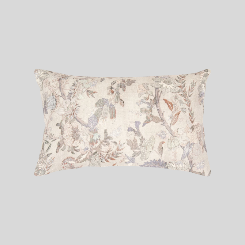 Lin Fleuri | Housse De Coussin Élégante Pour Décoration | Valuna