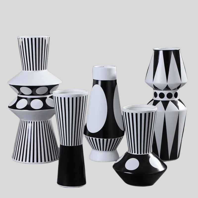 Vase Géométrique Moderne | Décoration Élégante Pour La Maison Et Le Bureau | Valuna