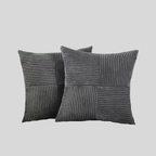 Velours Patchwork | Coussin En Velours Côtelé Au Style Raffiné | Valuna