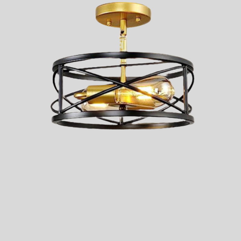 Wireframe | Lampe Trommel Vintage En Métal | Valuna