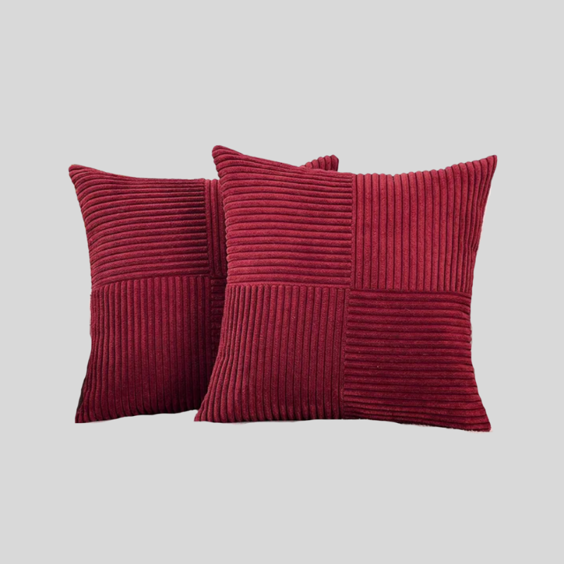 Velours Patchwork | Coussin En Velours Côtelé Au Style Raffiné | Valuna