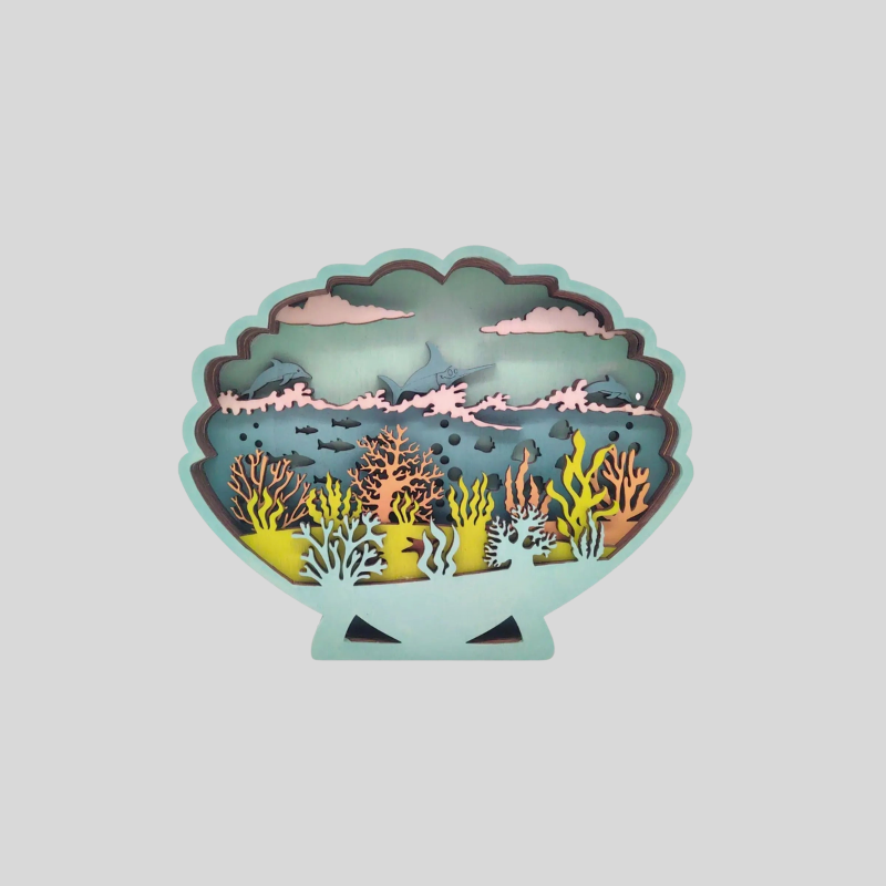 OceanGlow | Coquillage Lumineux Et Décoration De Poisson Inspirée De La Mer | Valuna