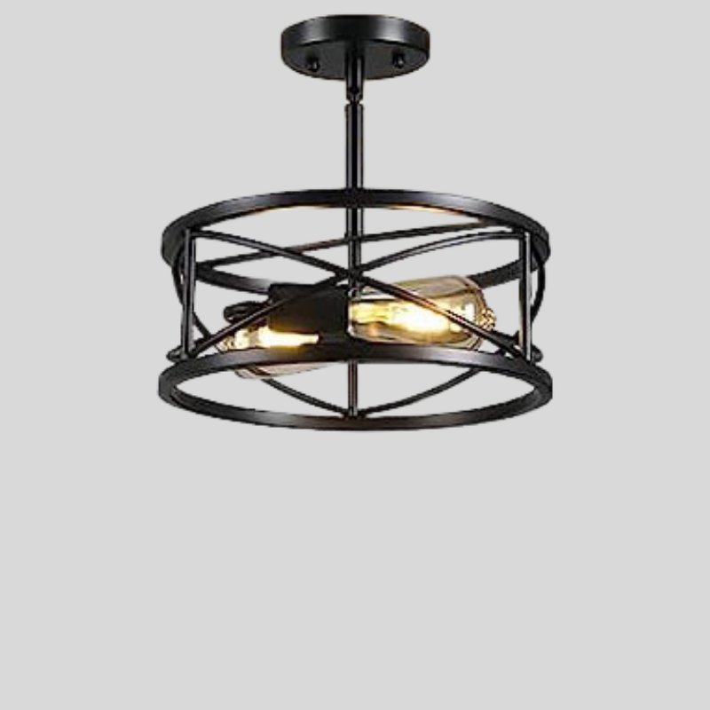 Wireframe | Lampe Trommel Vintage En Métal | Valuna