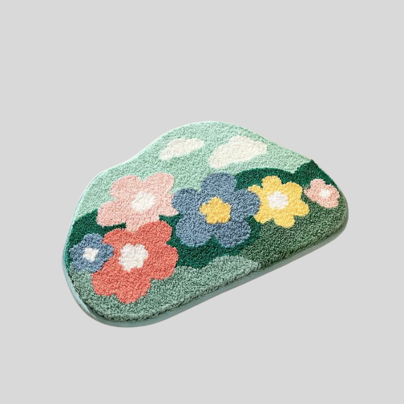 FlorSoft | Tapis De Bain Extra Absorbant Avec Motif Floral Pour Confort Et Style | Valuna