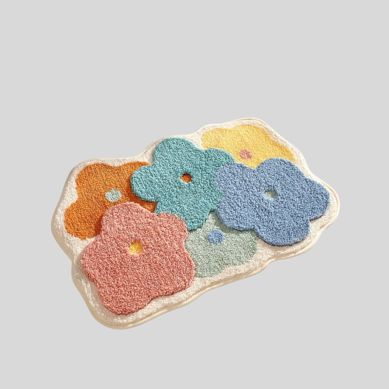 FlorSoft | Tapis De Bain Extra Absorbant Avec Motif Floral Pour Confort Et Style | Valuna