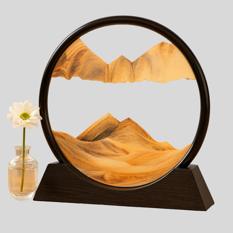 Lunareve | Ornement Cinétique Représentant Un Paysage De Sable Pour Une Atmosphère Apaisante | Valuna