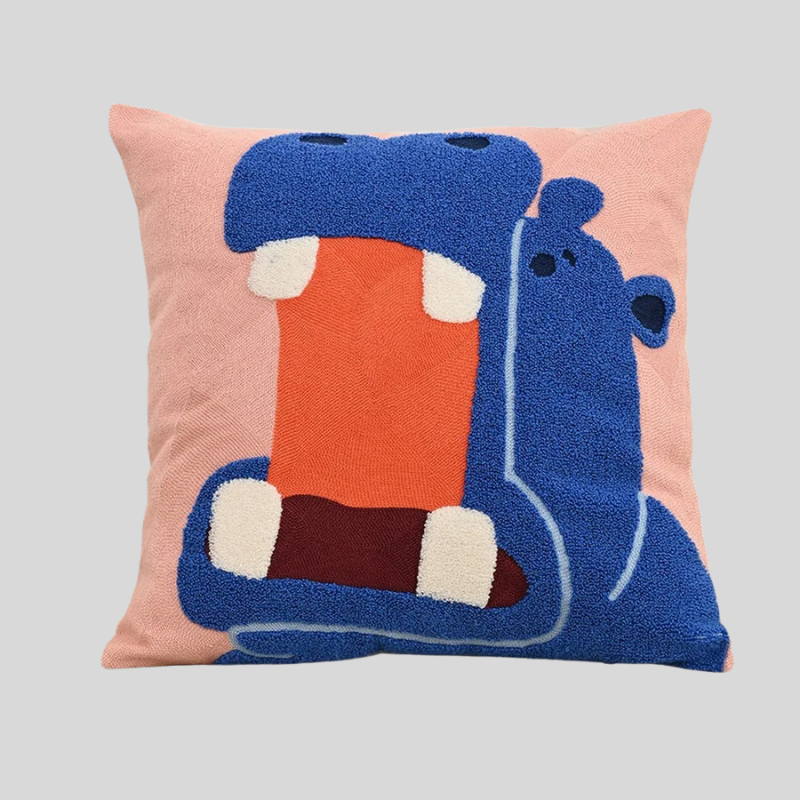 Animaux Brodés | Housse De Coussin Décorative Artisanale | Valuna