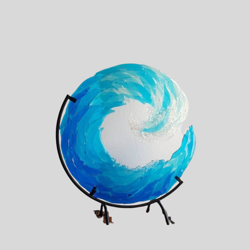 WaveFlow | Œuvre D’Art En Verre Inspirée De La Mer Majestueuse | Valuna