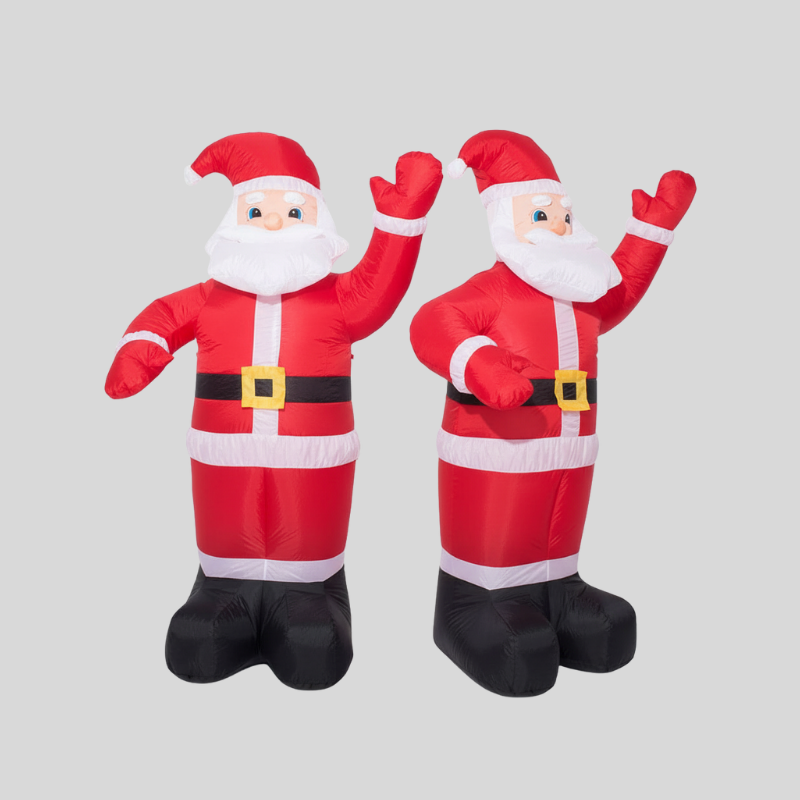 Père Noël Gonflable | Décoration De Noël Avec Lumières LED | Valuna