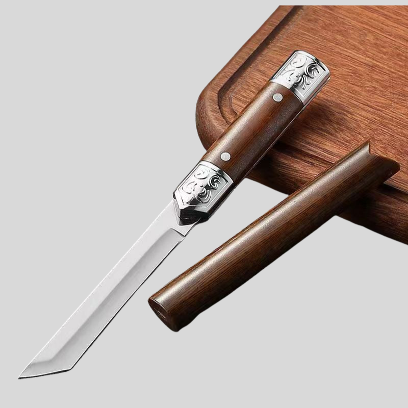 Couteau Utilitaire Artisanal | Poignée En Bois Japonais Et Coupe De Précision | Valuna