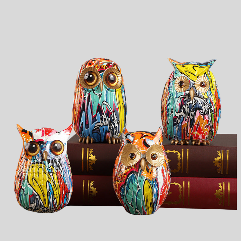 Hibou Graffiti | Ensemble De Literie Artistique Moderne | Valuna