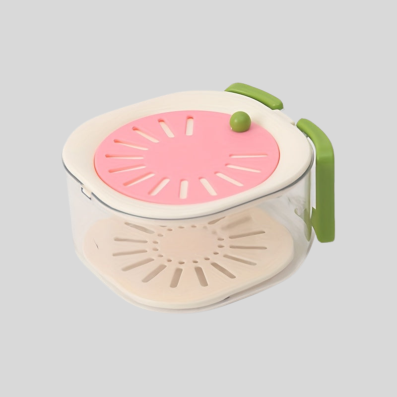 Égouttoir 2-en-1 Rotatif à Deux Niveaux pour Évier & Fruits | Égouttage Intelligente avec Poignée | Valuna