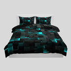 Raster Néon | Ensemble De Housse De Couette 3D Moderne Et Léger | Valuna