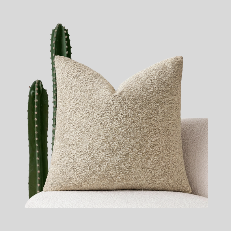 Tulum Bouclé | Housse De Coussin Décorative Élégante | Valuna