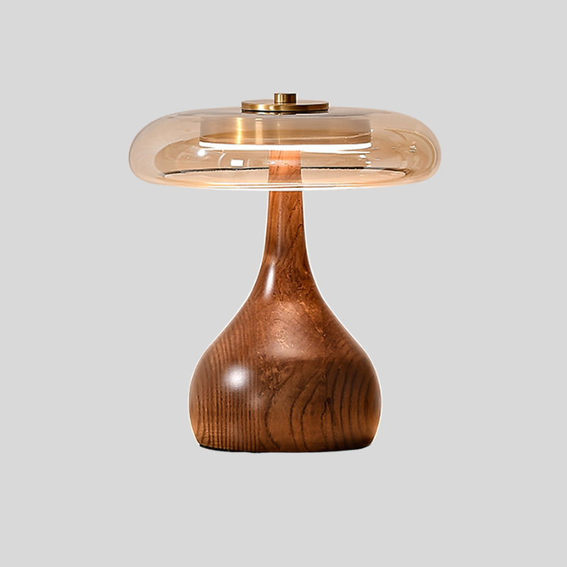 Laiton & Bois | Lampe De Table LED Élégante Et Naturelle | Valuna