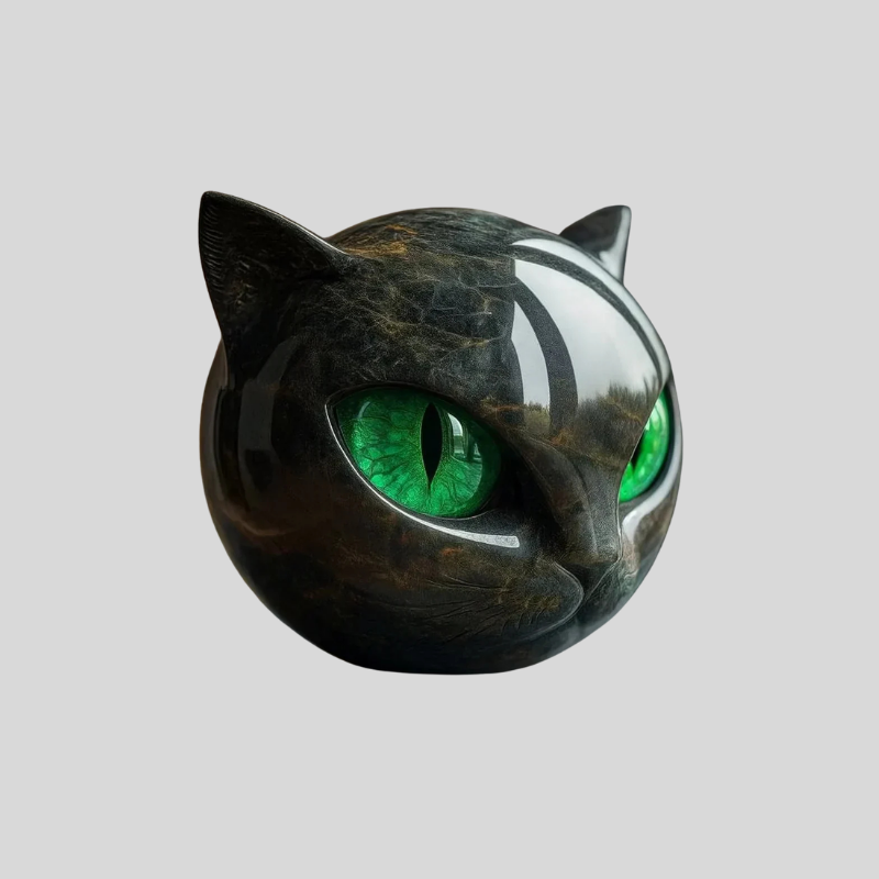 Sculpture De Chat Noir Décorative - Valuna