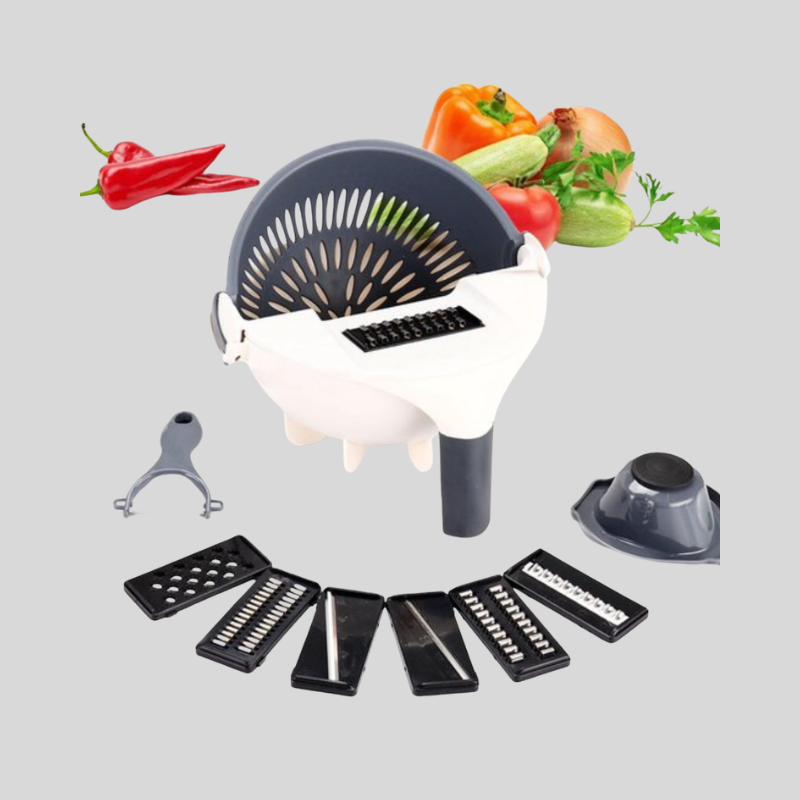 Coupe Fruits Et Légumes Multifonction Avec Lames Interchangeables - Valuna