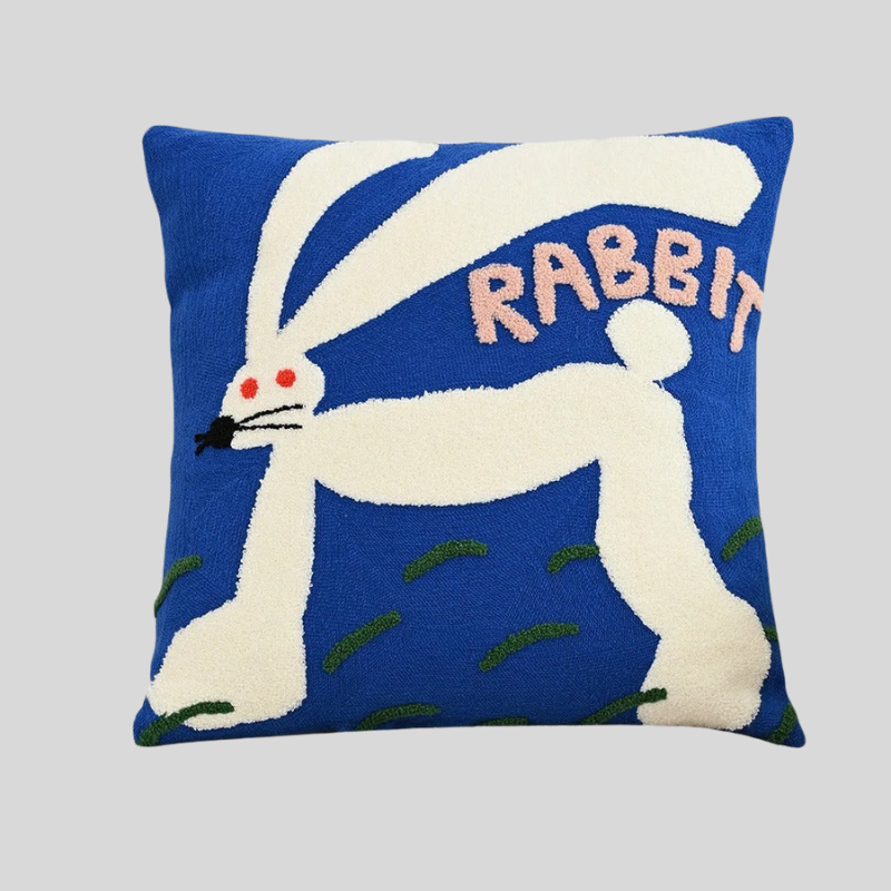 Animaux Brodés | Housse De Coussin Décorative Artisanale | Valuna