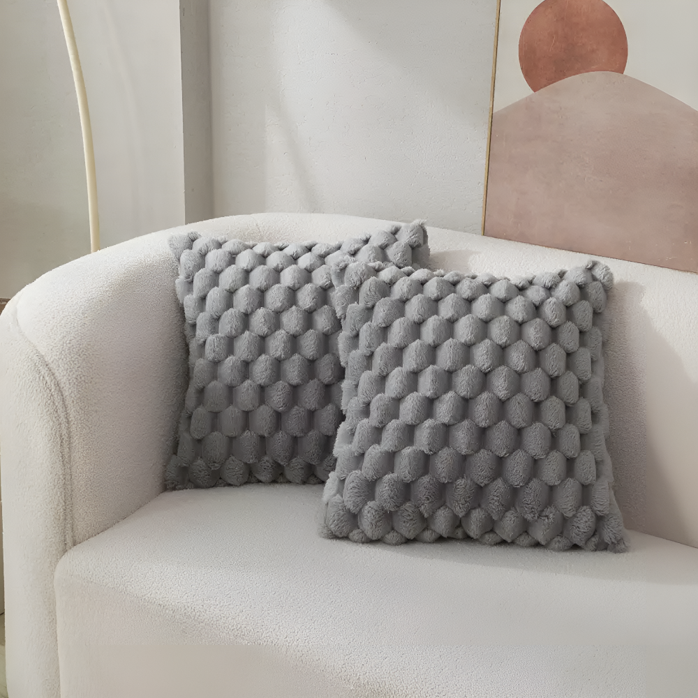 CozyWeave | Coussin Doux Luxueux avec Housse à Motifs Fuzzy | Valuna