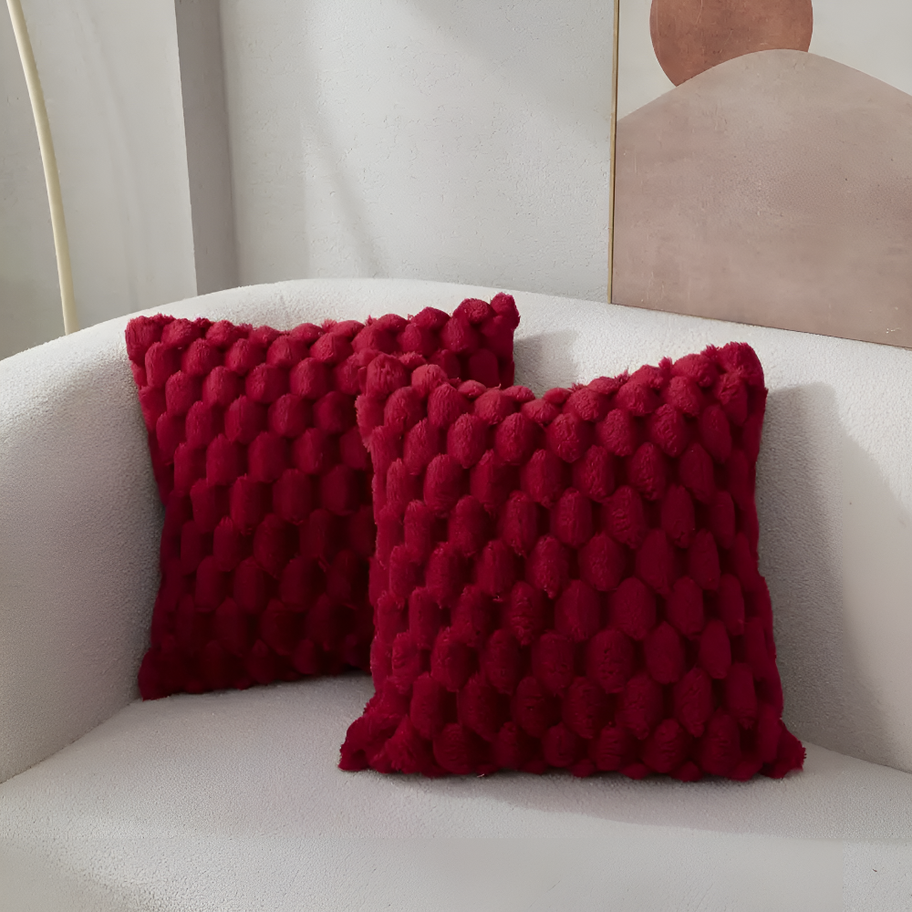 CozyWeave | Coussin Doux Luxueux avec Housse à Motifs Fuzzy | Valuna