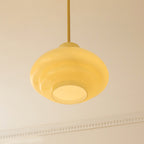 Suspension | Bauhaus en Verre Jaune Crème | Valuna