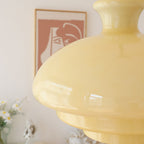 Suspension | Bauhaus en Verre Jaune Crème | Valuna