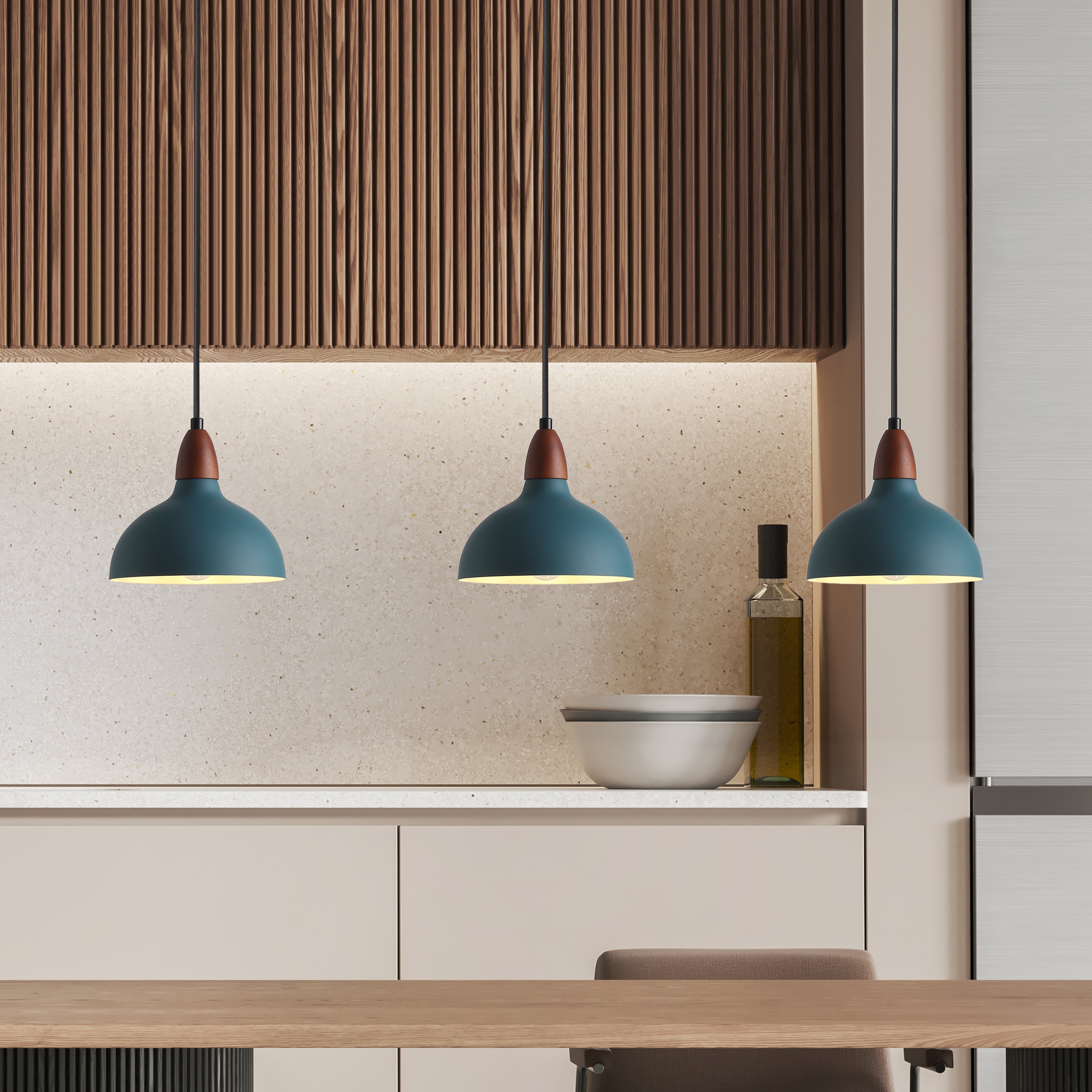 Pendel en Chêne | Ø19 Pétrole | Valuna