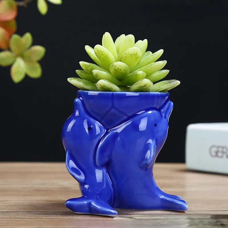 Dolphin Pot | Pot De Fleurs En Céramique Original Pour Plantes | Valuna