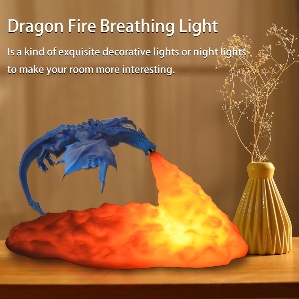 Dragon Light 3D | Lampe De Table Rechargeable – Lumière Magique De Nuit | Valuna
